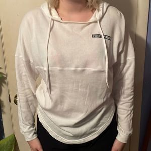 White PINK Nation hoodie size Small